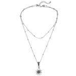 Collar De Girasol Plateado