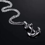 Collar De Ancla Plateado