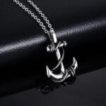 Collar De Ancla Plateado