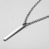 Collar Rectangular Plateado