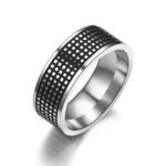 Anillo Plateado De Acero