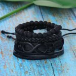 Pulsera De Cuero Tejida