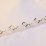 Juego Pulsera Cadena Aretes Set - S925