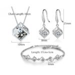 Juego Pulsera Cadena Aretes Set - S925