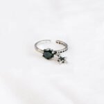 Anillo De Vintage Estrella Piedra Negra - S925