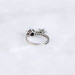 Anillo De Vintage Estrella Piedra Negra - S925