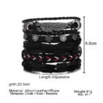 Set De Pulsera Tejida Pluma