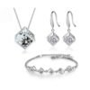 Juego Pulsera Cadena Aretes Set - S925