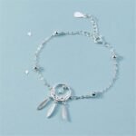 Pulsera De Pluma Y Borla - S925