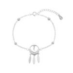 Pulsera De Pluma Y Borla - S925