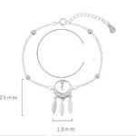 Pulsera De Pluma Y Borla - S925