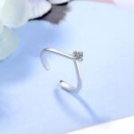 Anillo De Circón Compromiso – S925