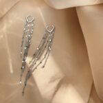 Pendientes Largos De Borla - S925