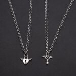 Collar Para Parejas Cerradura De Llave