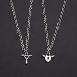 Collar Para Parejas Cerradura De Llave