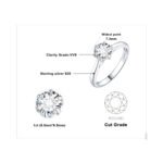 Anillo Moissanite Grace - Plata Esterlina