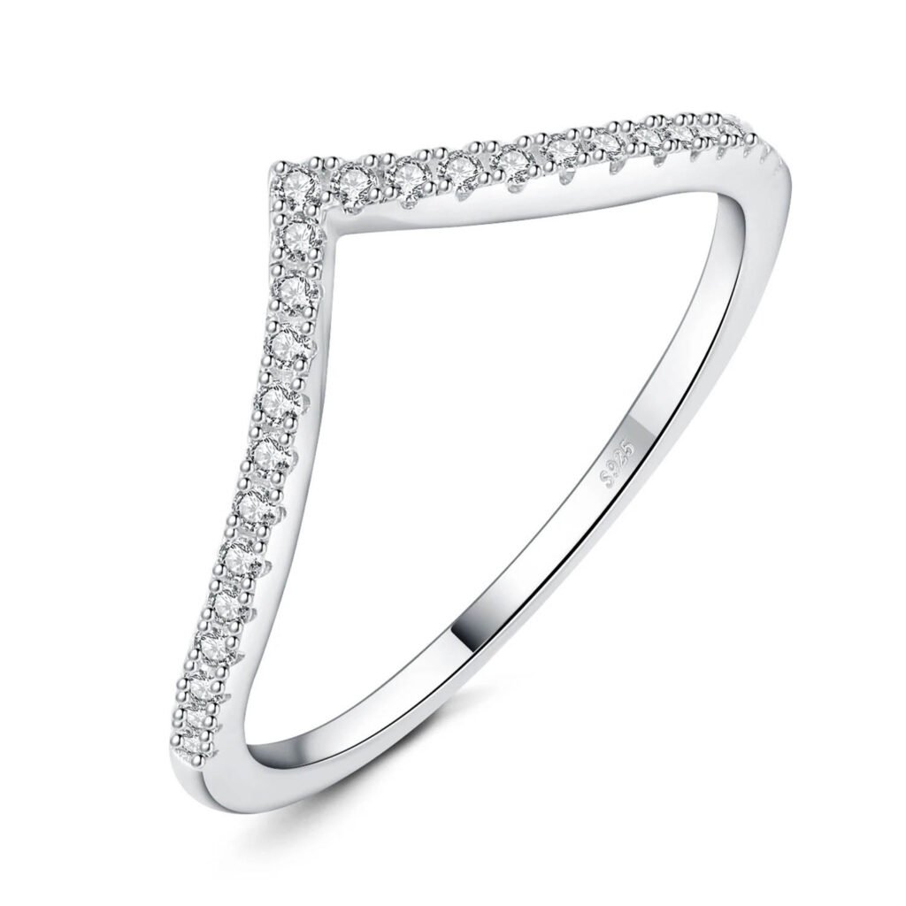 Anillo Minimal V Glow – Plata Esterlina