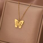 Collar De Mariposa Dorado