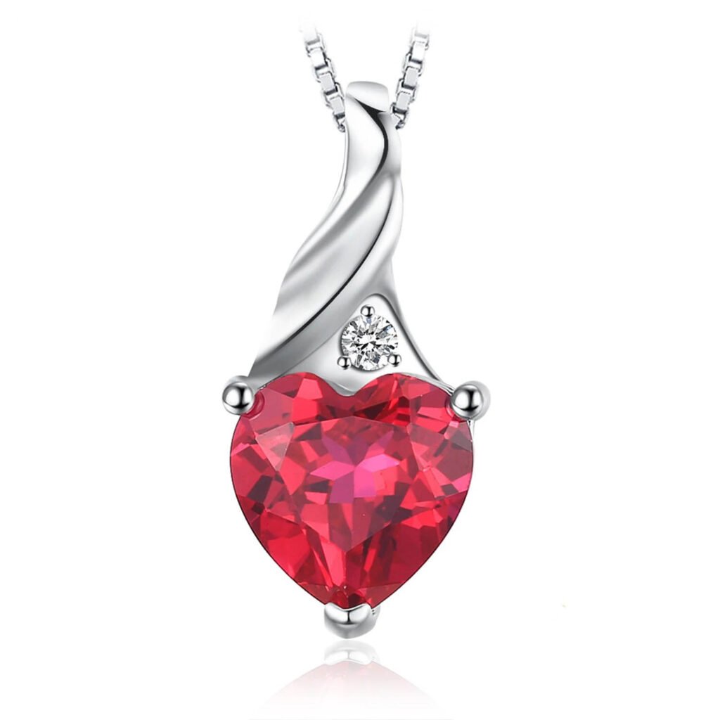Collar Ruby Heart Grace – Plata Esterlina