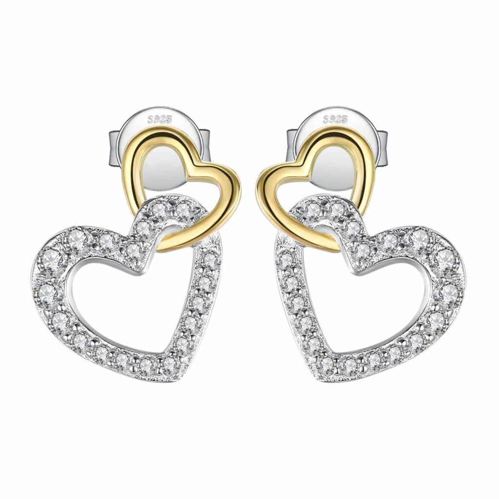 Aretes Dual Heard – Plata Esterlina