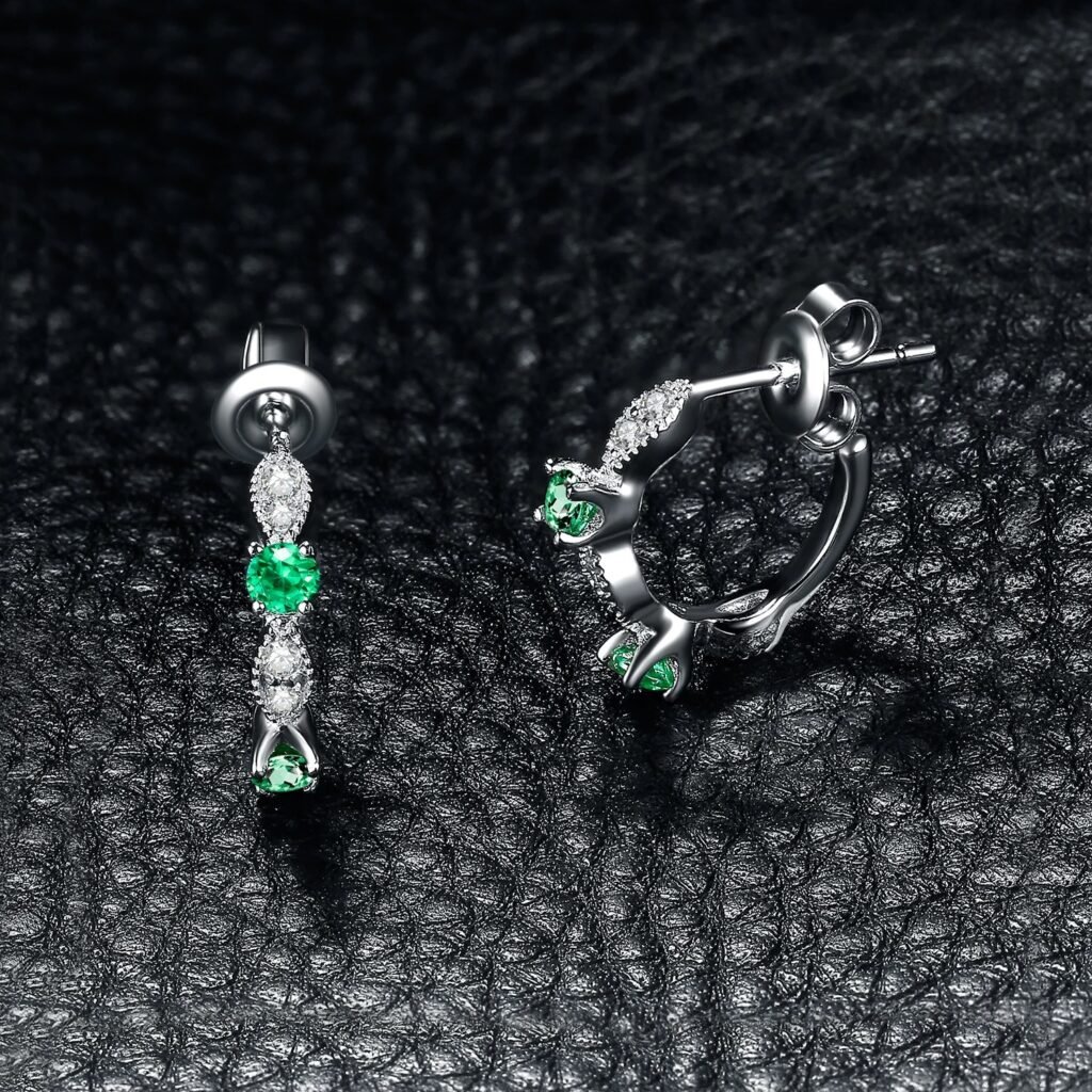 Aretes Green Aura – Plata Esterlina - Detalle