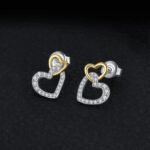 Aretes Dual Heard - Plata Esterlina