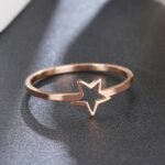 Anillo De Estrella Oro Rosa