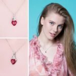 Collar Ruby Heart Grace - Plata Esterlina