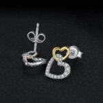 Aretes Dual Heard - Plata Esterlina