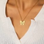 Collar De Mariposa Dorado