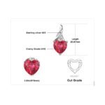 Collar Ruby Heart Grace - Plata Esterlina
