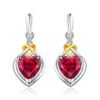 Aretes Red Romance - Plata Esterlina