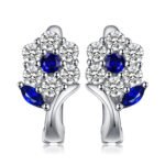 Aretes Blue Blossom - Plata Esterlina