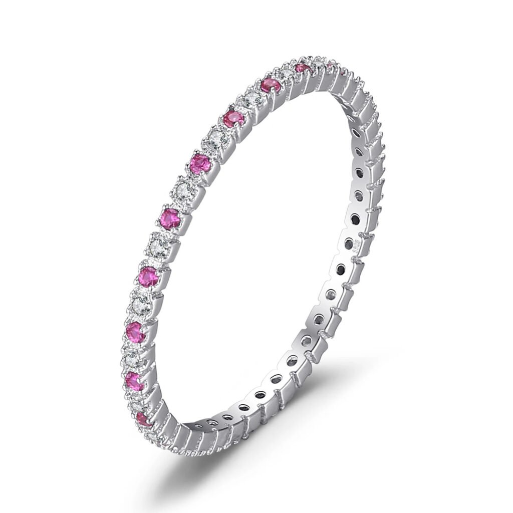 Anillo Pink Eternity – Plata Esterlina