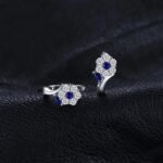 Aretes Blue Blossom - Plata Esterlina