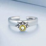 Anillos Galactic Sun - Plata Esterlina