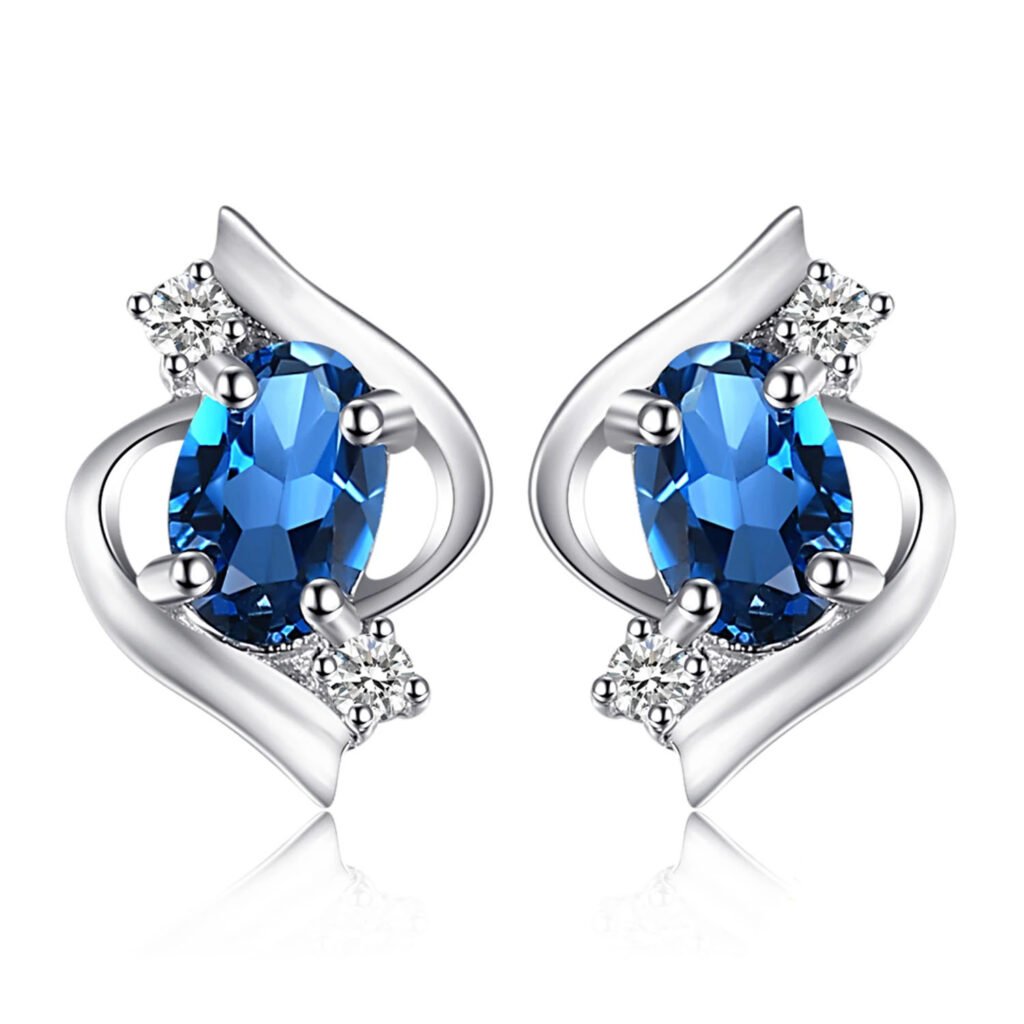 Aretes Azure Flame – Plata Esterlina