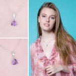 Collar Violet Prims - Plata Esterlina