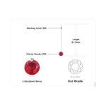 Aretes Ruby Whisper - Plata Esterlina