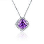 Collar Violet Aura - Plata Esterlina