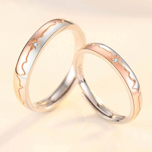 Anillos De Pareja Matrimonio - Plata Esterlina - Imagen 2