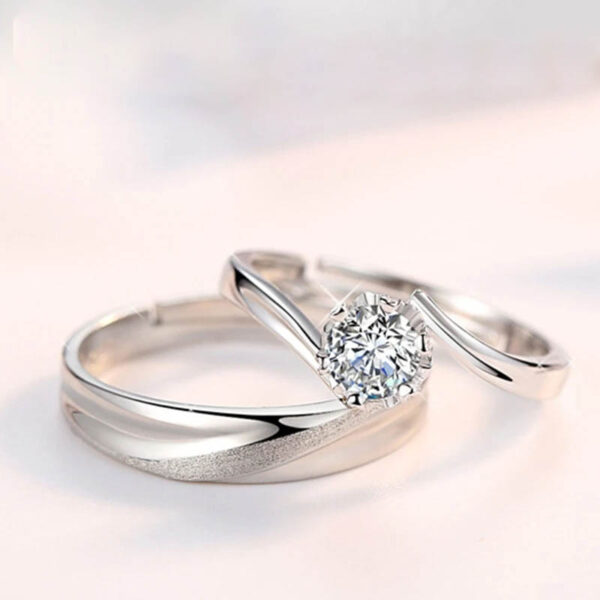 Anillos De Pareja Matrimonio - Plata Esterlina