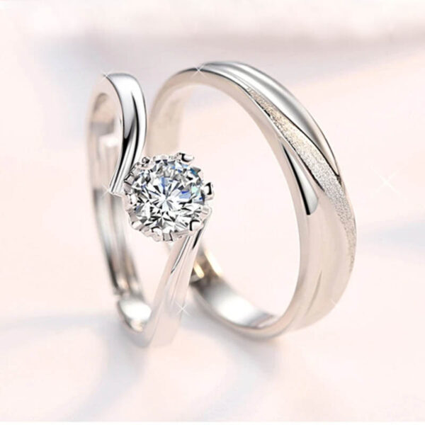 Anillos De Pareja Matrimonio - Plata Esterlina - Imagen 3