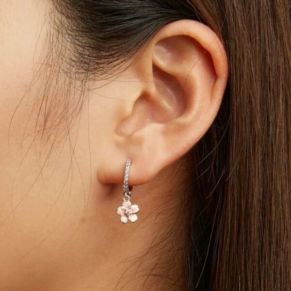 Aretes De Flor - Plata Esterlina - Imagen 5