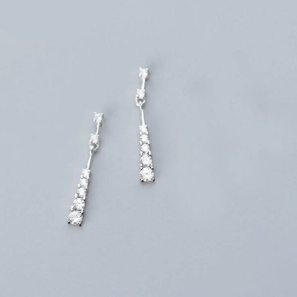 Aretes De Gota Con Piedras - Plata Esterlina - Imagen 2