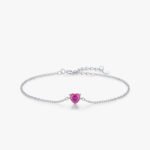 Pulsera Rosy Heart - Plata Esterlina