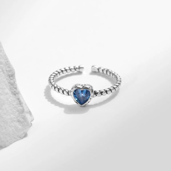 Anillo De Corazón Vintage - Plata Esterlina - Imagen 4