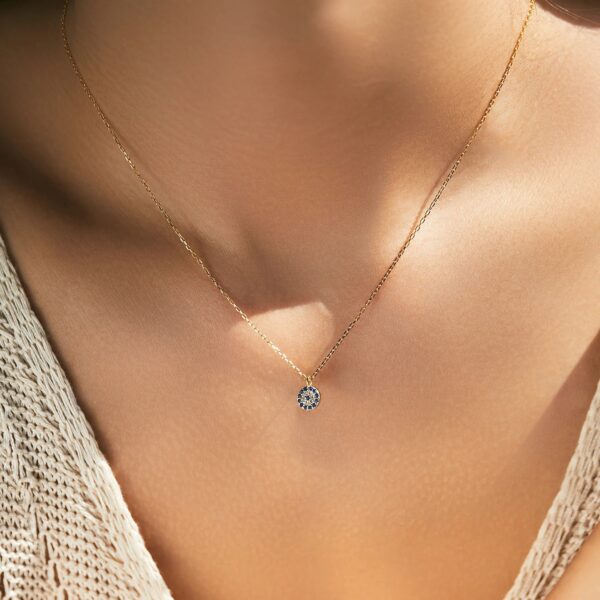 Collar De Ojo Azul - Plata Esterlina - Imagen 3
