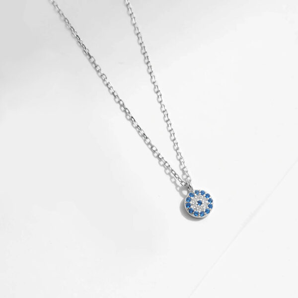 Collar De Ojo Azul - Plata Esterlina - Imagen 5