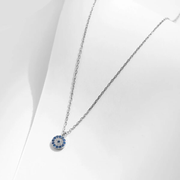 Collar De Ojo Azul - Plata Esterlina - Imagen 2
